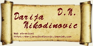 Darija Nikodinović vizit kartica